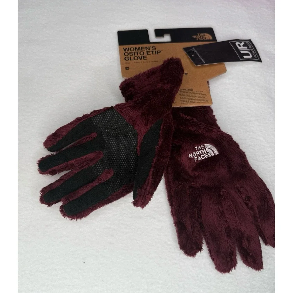 The North Face Osito Etip Gloves Regal Red L Touchscreen Fleece Winter NWT